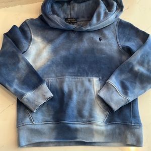 Polo Ralph Lauren boys tie dye fleece hoodie blue tie dye